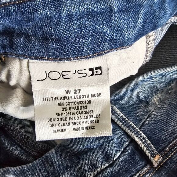Joes Jeans The Ankle Length Muse 27 4 denim distressed skinny medium wash - Picture 5 of 9